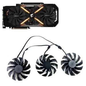 Ventilateur de refroidissement 95mm 4pin T129215BU PLD10015B12H pour GIGABYTE AORUS GTX1070 <span class=keywords><strong>1080</strong></span> <span class=keywords><strong>1080</strong></span> Ti <span class=keywords><strong>Xtreme</strong></span> Edition 11G ventilateurs de carte graphique - Product Image 1
