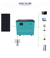 SNADI – Kit de système d'énergie solaire Lifepo4 de 5000W, facile à déplacer, pour la maison