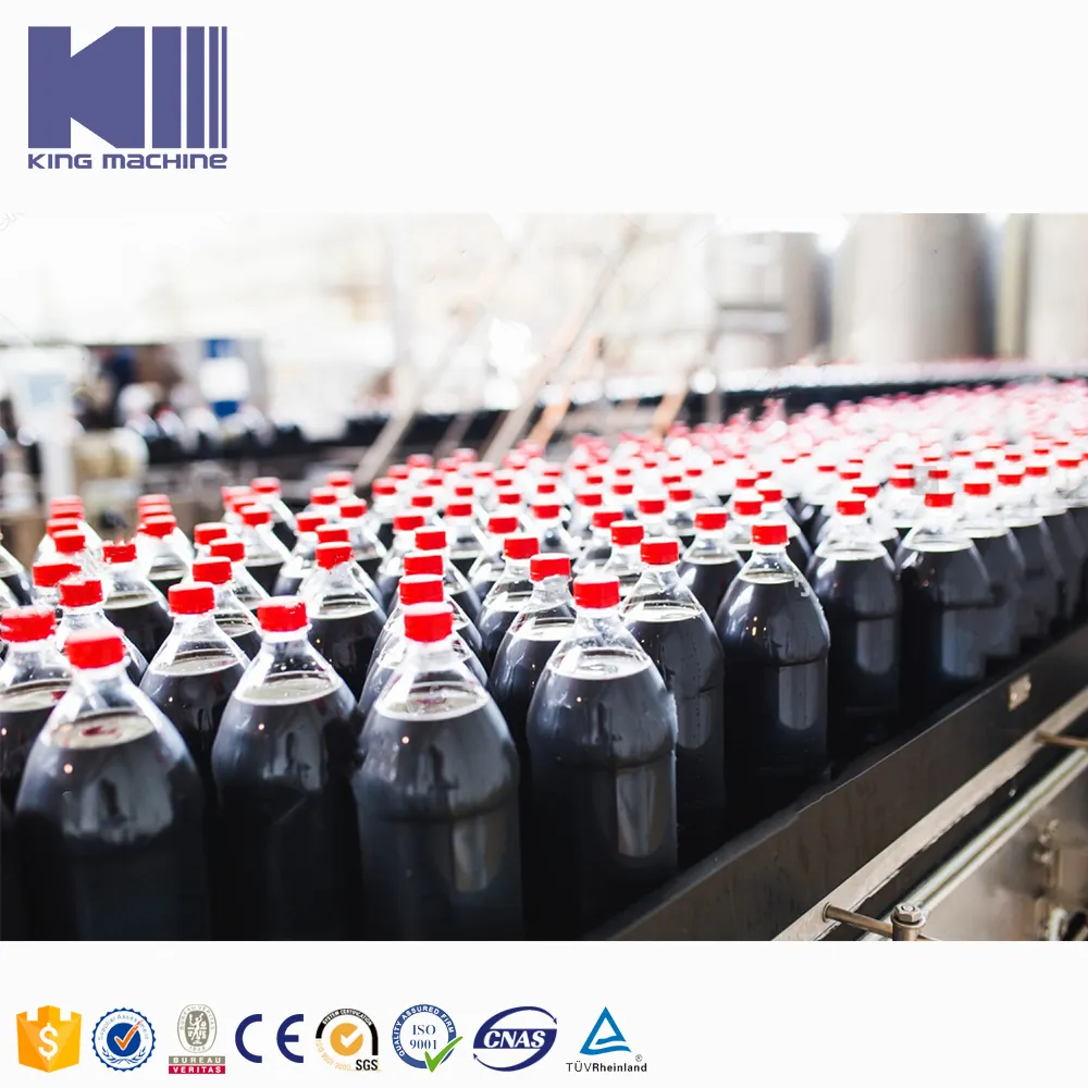bottling carbonated soft drinks in Pet containers with a volume of 1 liter with a capacity of 6000 liters per hour