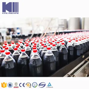 Embalagem de bebidas macias carbonadas em recipientes de animais de estimação com volume de 1 litro com capacidade de 6000 litros por hora