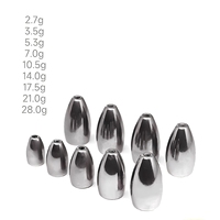 Plombs en tungstène 100 % antirouille pour la pêche au bar en eau salée, la pêche en mer et en eau douce (lac, rivière)
