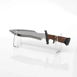 Yageli Chine fabricant design personnalisé clair acrylique comptoir chasse survie couteau support d'affichage pour l'affichage de magasin