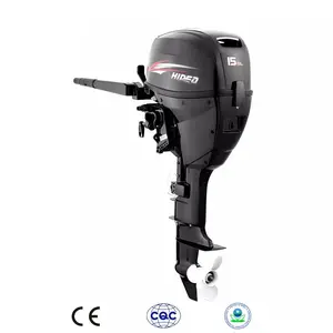 Hidea motor externo aprovado do ce 15hp, motor de 4 tempos para venda f15 motor preto mannul/motor elétrico