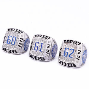 Paquete de coleccionistas de <span class=keywords><strong>3</strong></span> anillos <span class=keywords><strong>2022</strong></span> New York Yankees AARON JUDGE Hall Of Fame Souvenir - Product Image 2
