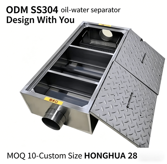 XINGMAILONG FOG Trap Grease Separator 201 Trench Style Gravity Oil-Water Separator Stainless Steel Underground Restaurants