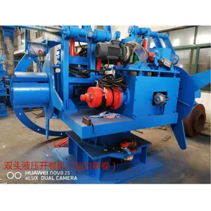 YJKJ15T Double Side Hydraulic Uncoiler Steel Coil Decoiler Pipe Mill Uncoiling Machine 15 Tons Manufacture Price