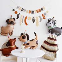 Ballons en aluminium à motif de chien mignon, ballons en aluminium à motif de patte de chiot pour la décoration de fête d'anniversaire d'enfants et de bébés, fournis directement par l'usine