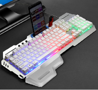 Arc-en-ciel filaire 104 touches clavier de jeu ergonomique ABS Keycap Interface USB fonctionnement à membrane optique certifié ROHS pour ordinateur portable