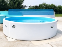 Piscines gonflables surdimensionnées personnalisées de 4 m et 5 m de diamètre, piscines gonflables d'extérieur pour le divertissement aquatique familial dans la cour