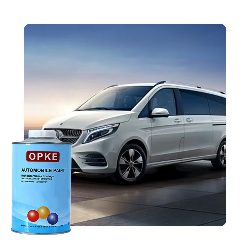 OPKE produsen merek 2k cat mobil mantel atas cat van bisnis putih super murni cat otomotif adhesi yang baik