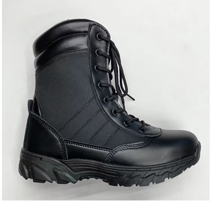 TSB12 Customizesd Leather High Quality Customized <b>Black</b> Outdoor <b>Working</b> <b>Boots</b> 1000D Oxford Fabric Sleeves Training <b>Boots</b> - Product Image 2