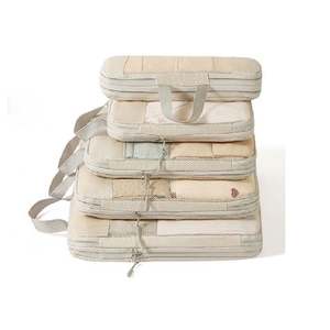 Hole Sale Waterproof Polyester Expandable Luggage Packing <b>Cubes</b> Large Capacity Clothes Compressible Travel Organizers Set - Product Image 5
