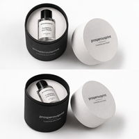 Tube rond rigide vide avec doublure en velours pour emballage cadeau de parfum Oud, boîte rigide