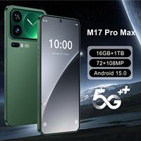 Proveedor Verificado, Teléfono Inteligente Android 17 Pro con Deca Core, 108MP HD, 16GB+1TB, 7800mAh, Pantalla de 7.3 Pulgadas, 5G