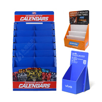 Benutzer definierte doppelseitig beleuchtete Einzelhandel Gruß karte Display Box Pappe Schräg ständer Postkarte Weihnachts werbung Racks