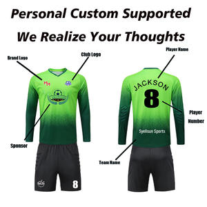 Conjunto de camiseta de entrenamiento de portero de poliéster personalizado de alta calidad, Top de manga corta con estilo, ropa de fútbol de equipo con nombre personalizado - Product Image 3