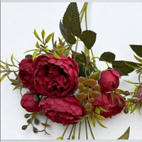 Fleurs artificielles en soie faites à la main, style européen, longue durée, pour décorations de mariage et de Noël, directement de l'usine