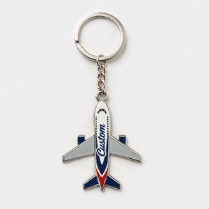 Porte-clés d'avion personnalisés de haute qualité en gros, souvenirs de voyage aviation, porte-clés métalliques pour compagnies aériennes - Product Image 2