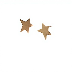 Plus Sign Geometrical Women Statement Earrings Elegant Antique Gold plated <b>Brass</b> Stud Post Earring jewelry - Product Image 3