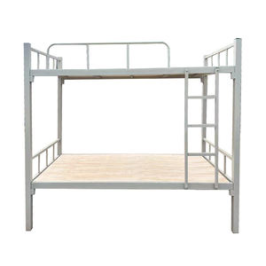 Металлическая кровать-бунк из утолщенной квадратной трубы для общежития персонала, устойчивая к качению, антикоррозийная - Product Image 4