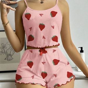 Vêtements de nuit pour femmes de luxe, taille élastique, été - Product Image 1