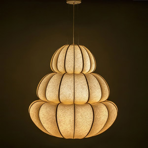 Lámpara de Techo en Forma de Calabaza de 90cm de Diámetro, Seis Cabezas, Ahorro de Energía, para Sala de Estar, Diseño del Hogar - Product Image 2