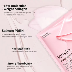 Masque Gel <span class=keywords><strong>Collagène</strong></span> Rose PDRN Marque Blanche ADN de Sodium Niacinamide <span class=keywords><strong>Collagène</strong></span> Hydrolysé Anti-Âge Hydratant Raffermissant OEM - Product Image 4