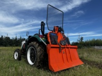 Remorque de débardage industrielle robuste pour tracteur avec câble en acier de 70 m, poids de 380 kg, garantie 1 an