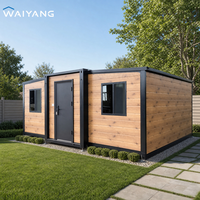 Maison conteneur mobile extensible Watermark Australia 20ft 40ft avec cuisine, maisonnette préfabriquée pliable, maisons préfabriquées en bois