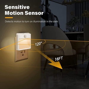 Luz Nocturna con Sensor de Movimiento, Luz Nocturna para Niños, Brillo Ajustable, Retardo Ajustable, Orientación Ajustable, Lámpara de Luz Blanca Cálida para Niños - Product Image 2
