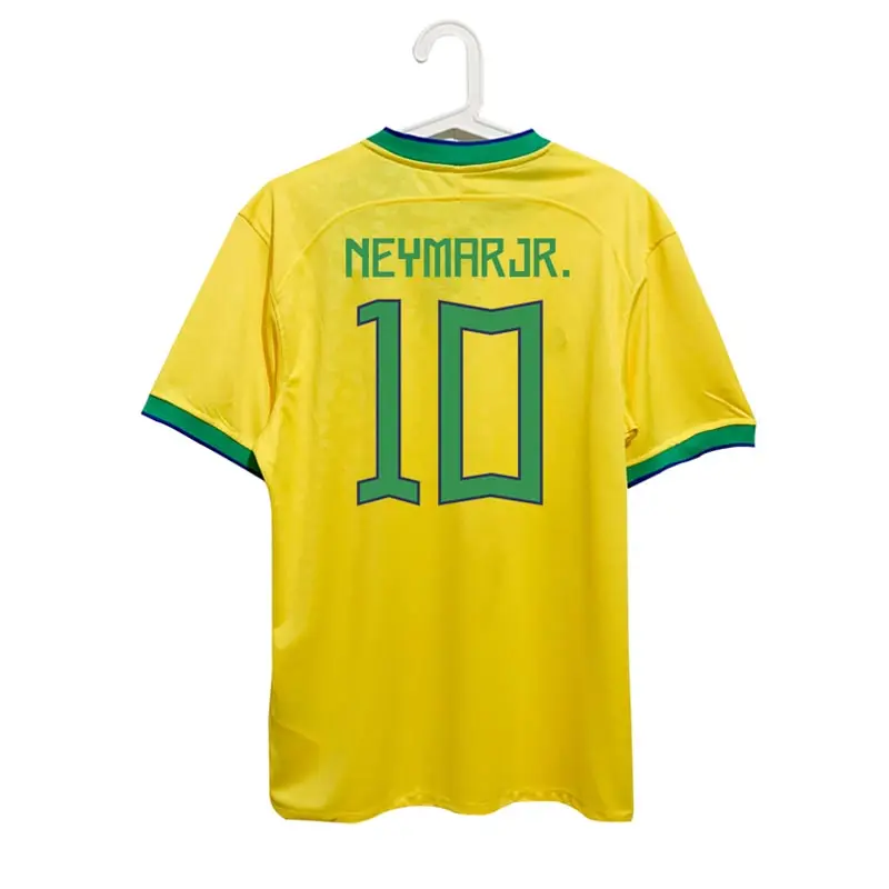 23 24 22 Hot NOVO Qatar Cup #10 Neymar Soccer Jersey Edição Final Mais Recente Design Brasil Jersey Preço Equipe de Futebol Uniforme Kit