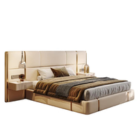 Lit double italien de luxe derniers meubles de chambre à coucher principale de villa haut de gamme de 1.8 mètres avec grand écran pour appartement