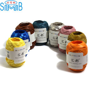 Filato di Rafia Popolare 100% Fibra Vegetale di Alta Qualità Vendita all'Ingrosso dalla Fabbrica Filato Naturale in Rocchetto da 40g - Product Image 4