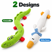 Jouet pour chien en peluche extra long avec 3 points sonores pour les jeux de traction
