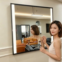 Miroir de salle de bain intelligent LED de style moderne 600X800mm avec cadre noir