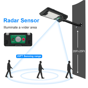 Cảm biến chuyển động năng lượng mặt trời ngoài trời Powered đèn IP65 điều khiển từ xa Tường An ninh đèn cho bên ngoài sân vườn Patio phía trước - Product Image 4