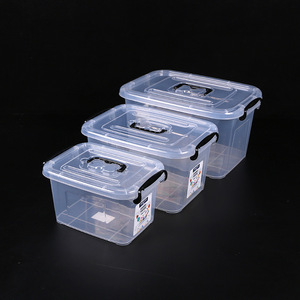 Wholesale transparent car portable storage box transparent clothing storage box plastic portable toys sorting storage box
