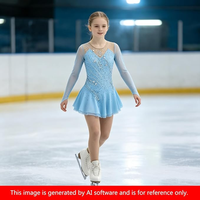 Robe de patinage artistique personnalisée pour filles et femmes, costume de danse, tenue de performance