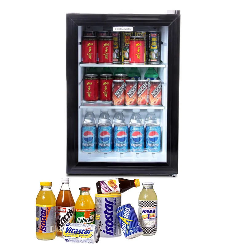 Kính cửa duy nhất Tủ lạnh mini bar tủ lạnh Cooler cho rượu vang làm mát Tủ đông