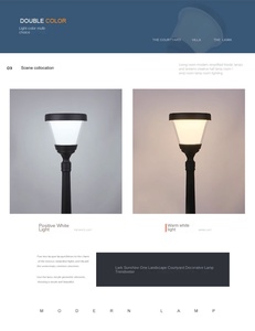 Abat-jour double couche LED étanche IP65 pour extérieur, design moderne, capteur de mouvement solaire 1.6M/2M pour décoration de cour de jardin - Product Image 5