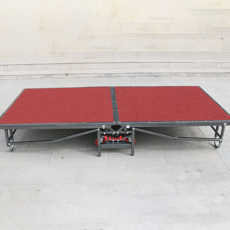 Portable Mobile Folding Event Stage Platform with Wheels for Hotel