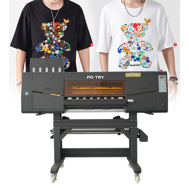 Po-try DTF Heat Sublimation T Shirt Digital Fabric Printing Machine New Condition Pigment Ink 1-Year PET Transfer Film Printer