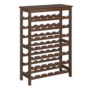 42-Bottle Wine Rack Free Standing Floor 7-Tier Display Wine Storage Shelves with Table Top