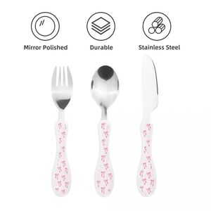 Juego de Cubiertos Infantiles de 3 Piezas Personalizado/al por Mayor, Juego de Cubiertos para Niños, Juego de Utensilios Portátiles con Mango de Calabaza, Cuchillo, Tenedor y Cuchara - Product Image 4