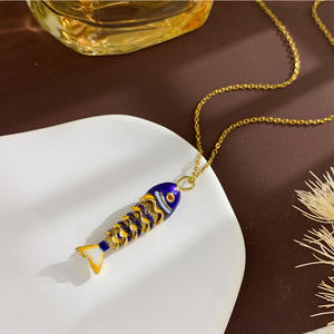 إكسسوارات أسماك مطلية بالمينا ، زينة تصنعها بنفسك ، دلايات صغيرة ملونة على طراز كوي المحيط ، زيت بالتنقيط الإبداعي للأسماك - Product Image 3