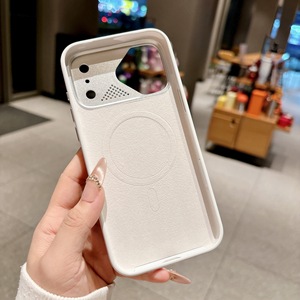 Custodia Protettiva Antiscivolo in Silicone Premium Effetto Pelle Colore Puro Anti-Caduta con Cornice Lente per iPhone 17 Pro 16 Pro Max - Product Image 6