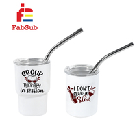 3OZ sublimation verres à liqueur colorés gobelets blancs pour sublimation tasse à café mini avec couvercle sublimation tasses en gros