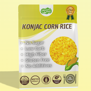 Arroz Instantáneo de Konjac Seco al por Mayor con Harina de Maíz, Bajo en Carbohidratos y Calorías, <span class=keywords><strong>Comida</strong></span> Rápida Lista <span class=keywords><strong>para</strong></span> <span class=keywords><strong>Comer</strong></span> en 10-15 Minutos, 100g - Product Image 3