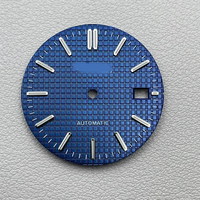 Montre multifonctionnelle avec cadran en chêne style ferme modifié de 31,8 mm, aiguilles argentées, luminescence verte, piles incluses, compatible mouvement NH35, en métal