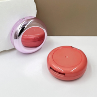 Nouveau modèle 4g violet, grand coffret vide pour fard à joues, boîte en plastique, emballage cosmétique avec miroir